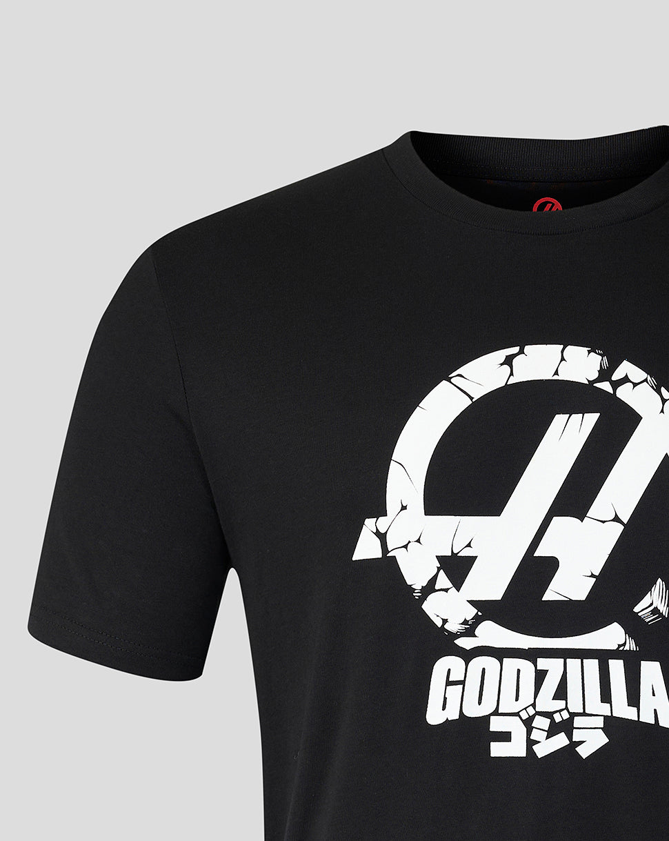 Unisex Godzilla Comic X Haas T-Shirt - Black - Black