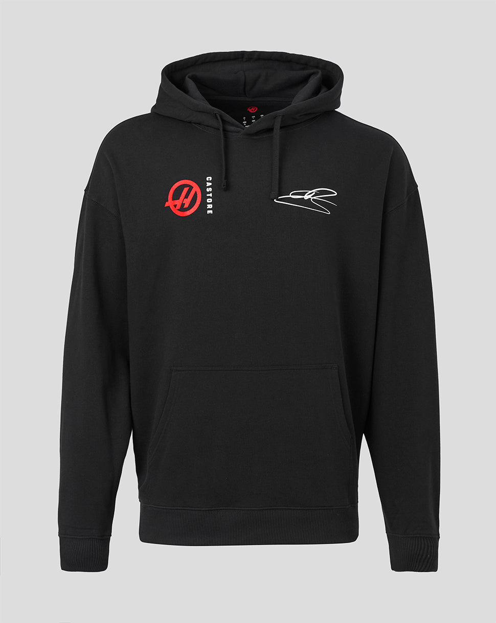 Official Haas Team Unisex Ollie Bearman Hoodie - Black - Black