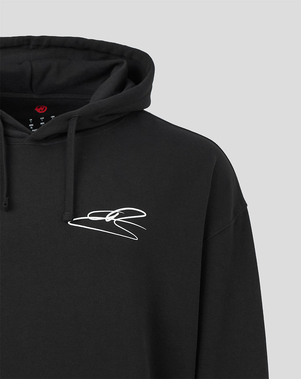 Official Haas Team Unisex Ollie Bearman Hoodie - Black - Black