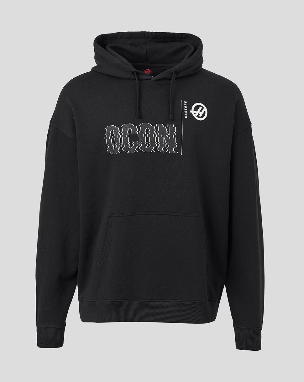 Official Haas Team Unisex Esteban Ocon Hoodie – Zwart - Zwart