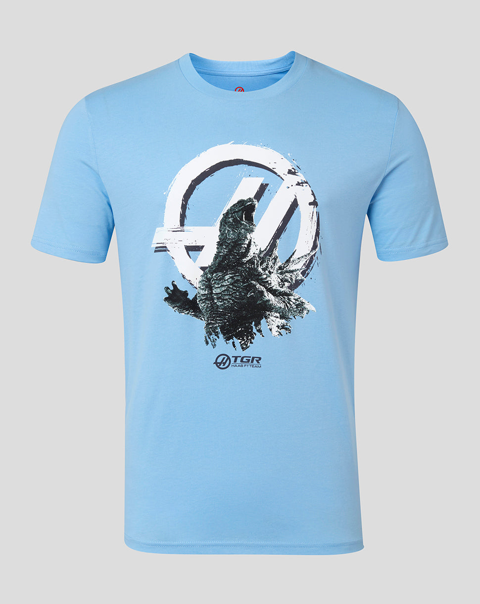 Haas X Godzilla Unisex Minus Zero Roundel T-Shirt - Blue
