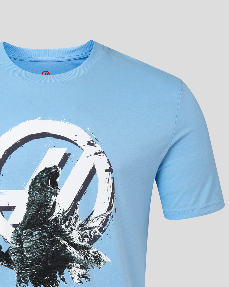 Haas X Godzilla Unisex Minus Zero Roundel T-Shirt - Blue