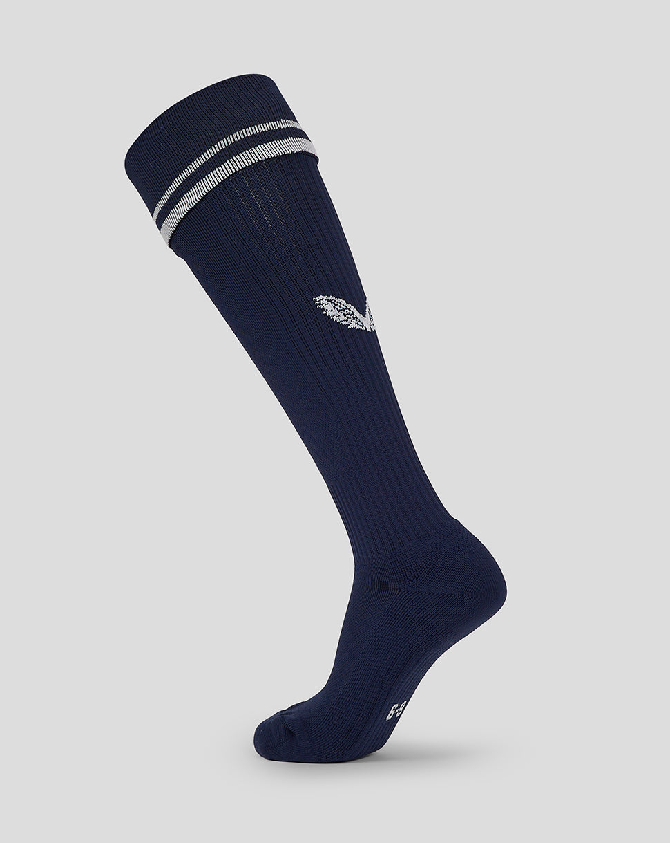 Football Sock With Stripe - Peacoat/White