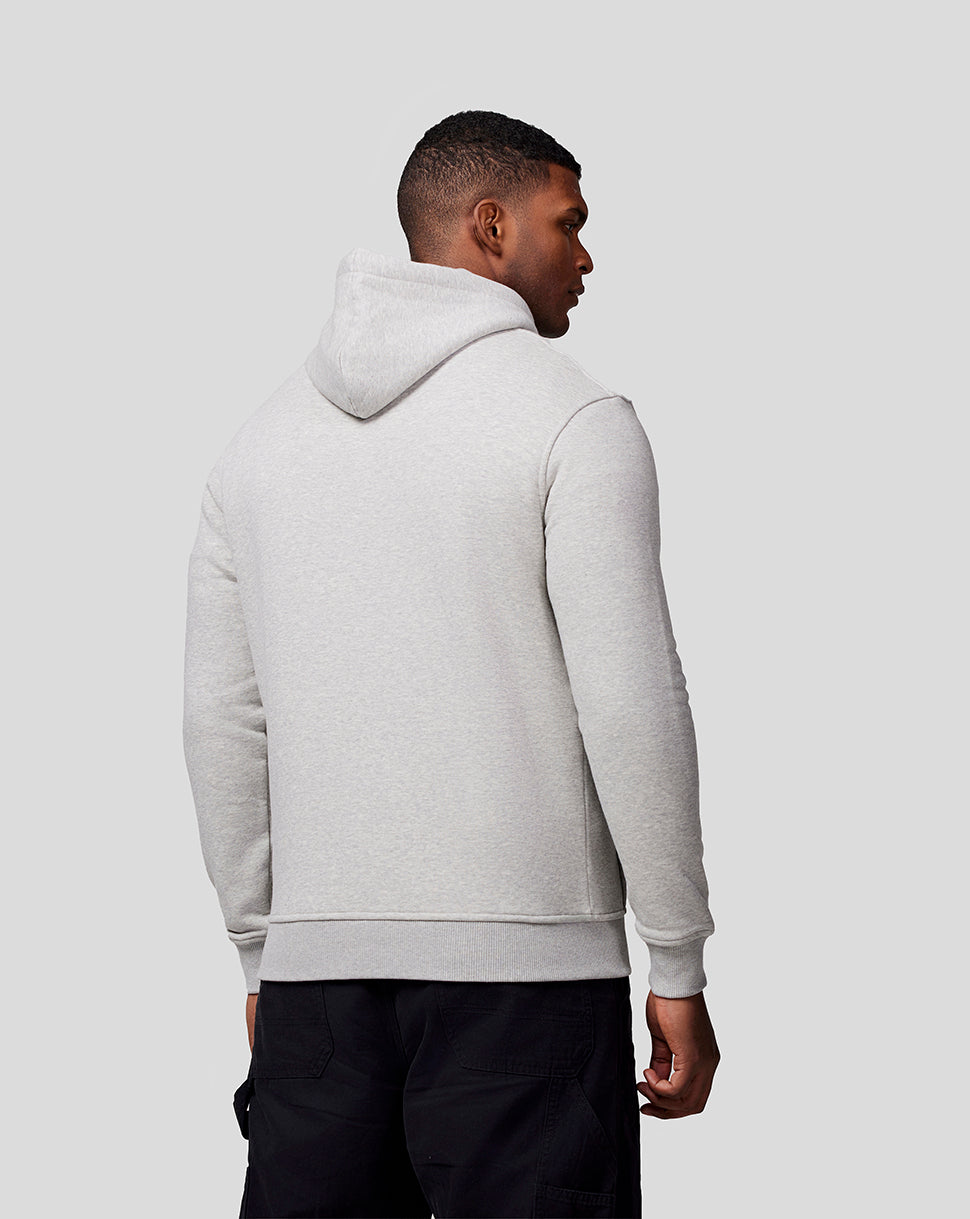 Oracle Red Bull Racing Unisex Core Overhead Hoodie - Mono Logo - Grey Marl - Grey Marl
