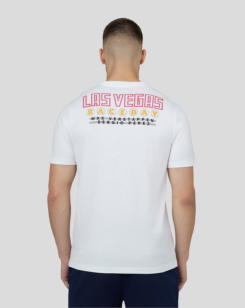 Oracle Red Bull Racing Unisex Short Sleeve T-Shirt Las Vegas - White