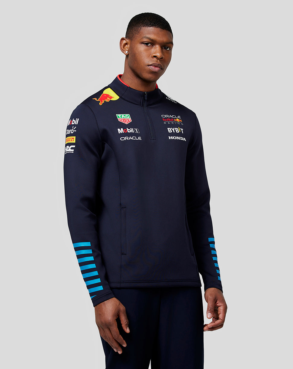 Oracle Red Bull Racing Unisex Official Teamline 1/4-Zip-Midlayer – Night Sky - Night Sky