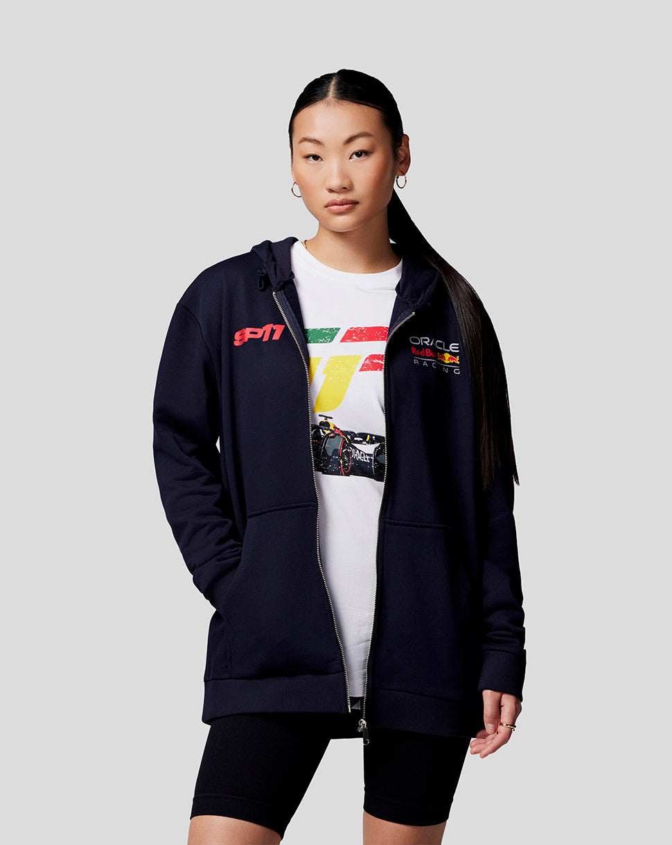 Sudadera con capucha Oracle Red Bull Racing Unisex Checo Race Car Zip – Cielo nocturno - Night Sky