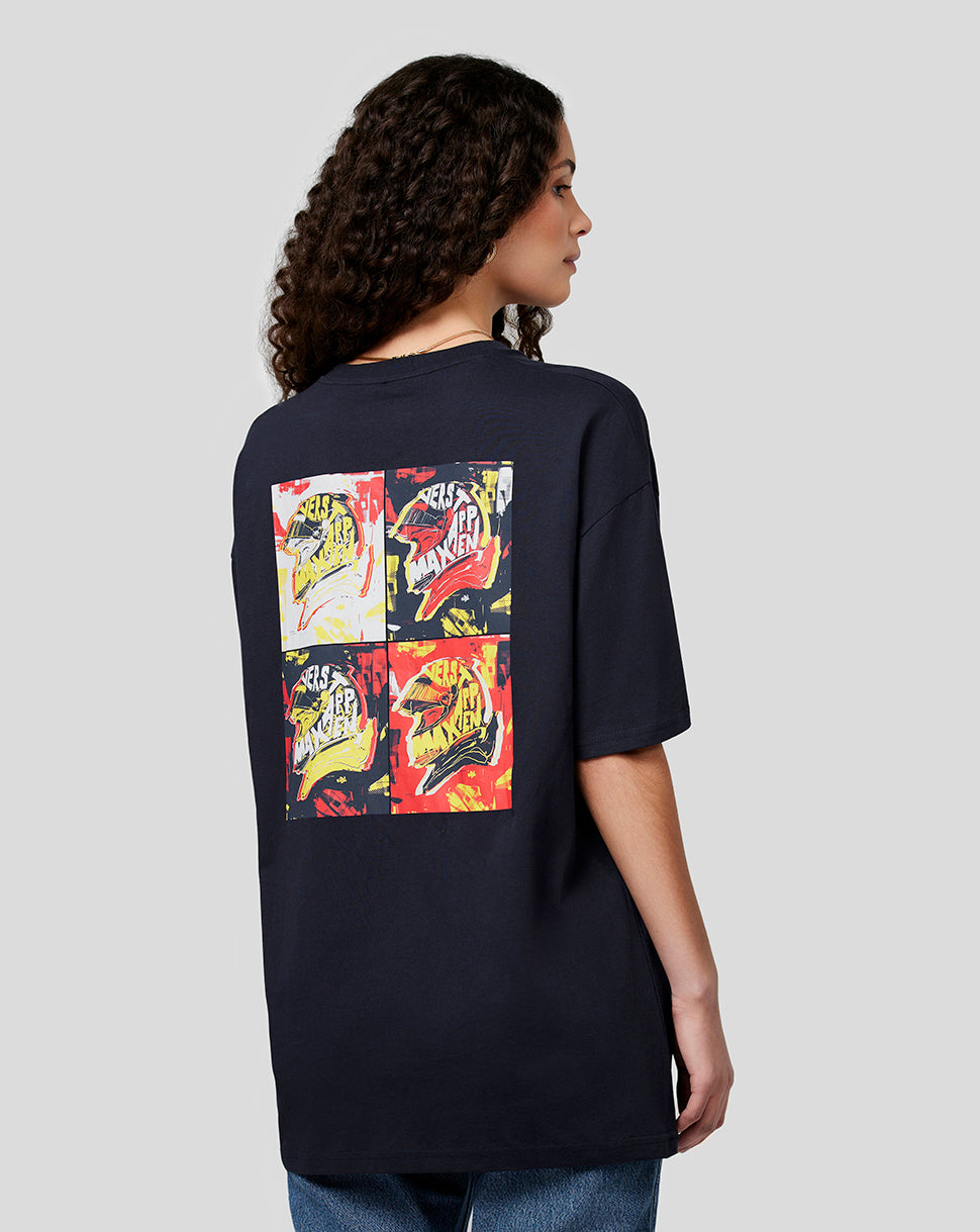 Oracle Red Bull Racing Unisex Max Pop Art Oversized T-shirt – Nachthemel - Night Sky