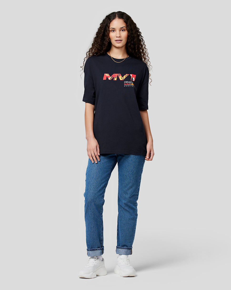 Oracle Red Bull Racing Unisex Max Pop Art Oversized T-shirt – Nachthemel - Night Sky
