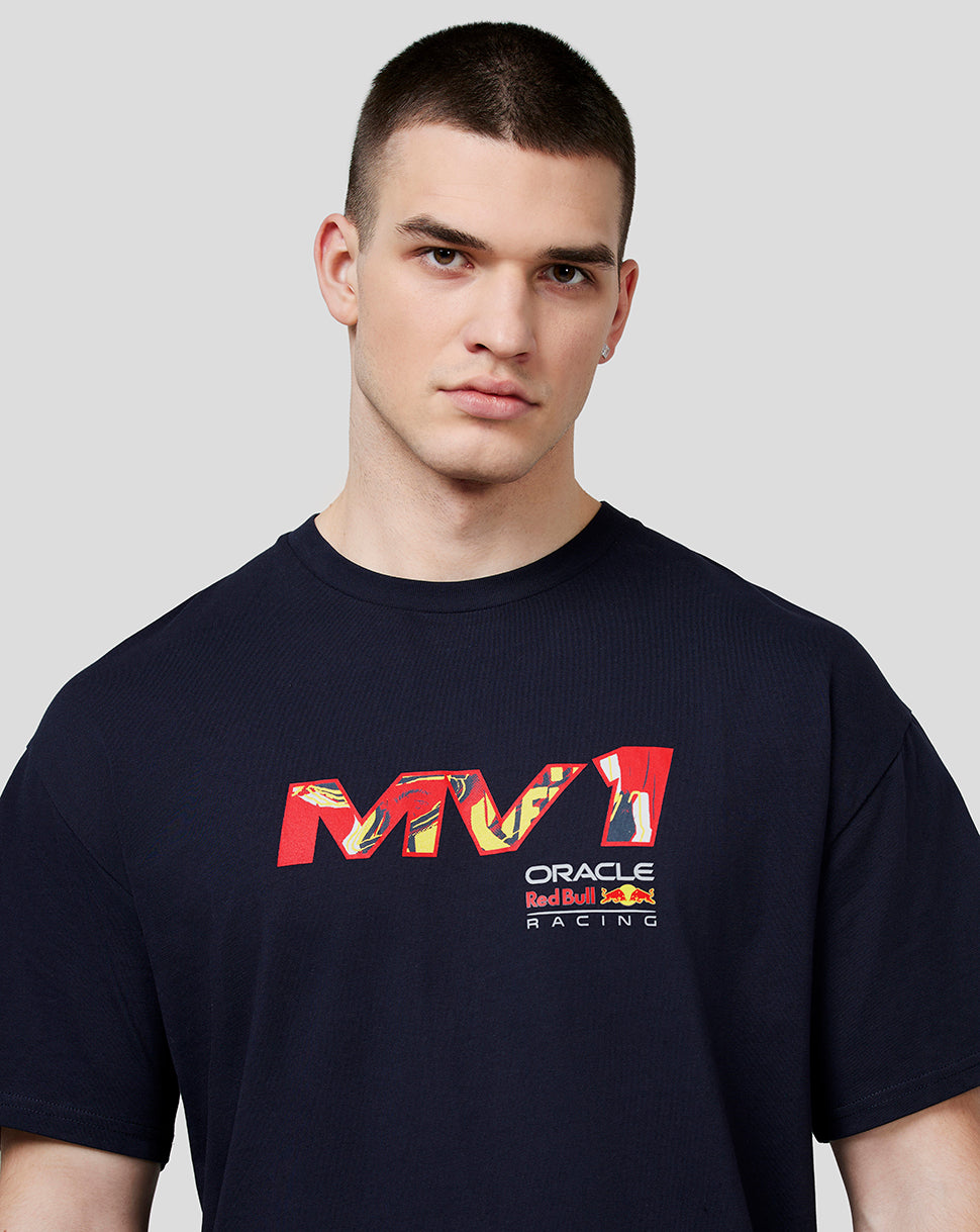 Oracle Red Bull Racing Unisex Max Pop Art Oversized T-shirt – Nachthemel - Night Sky
