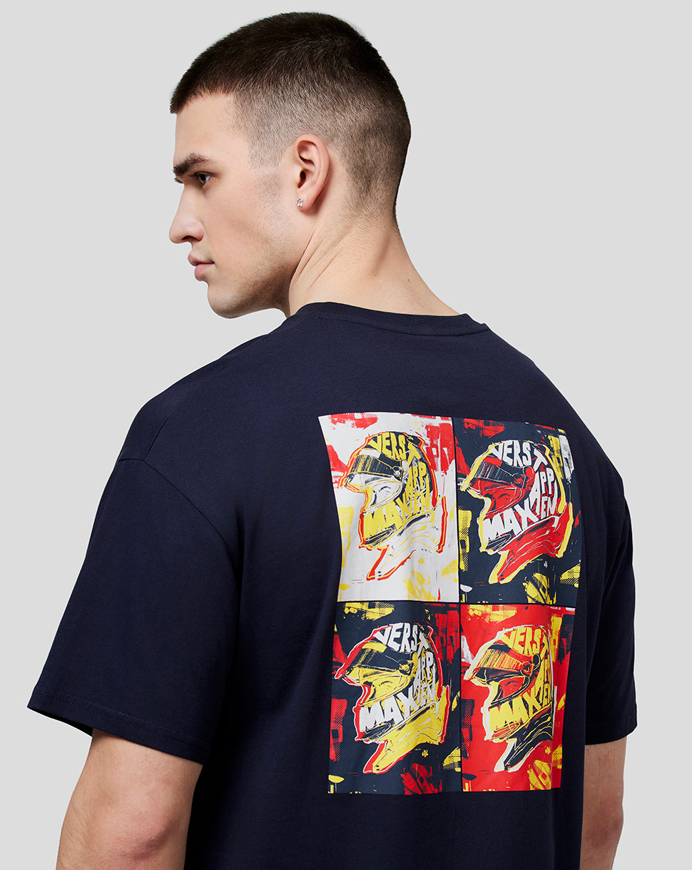 Oracle Red Bull Racing Unisex Max Pop Art Oversized T-shirt – Nachthemel - Night Sky