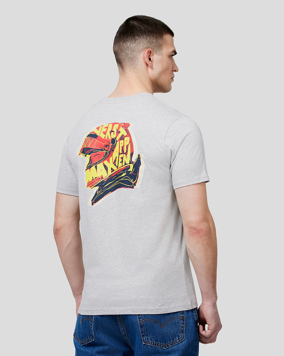 Oracle Red Bull Racing Unisex Max Helmet T-shirt – Grijs gemêleerd - Grijs gemêleerd