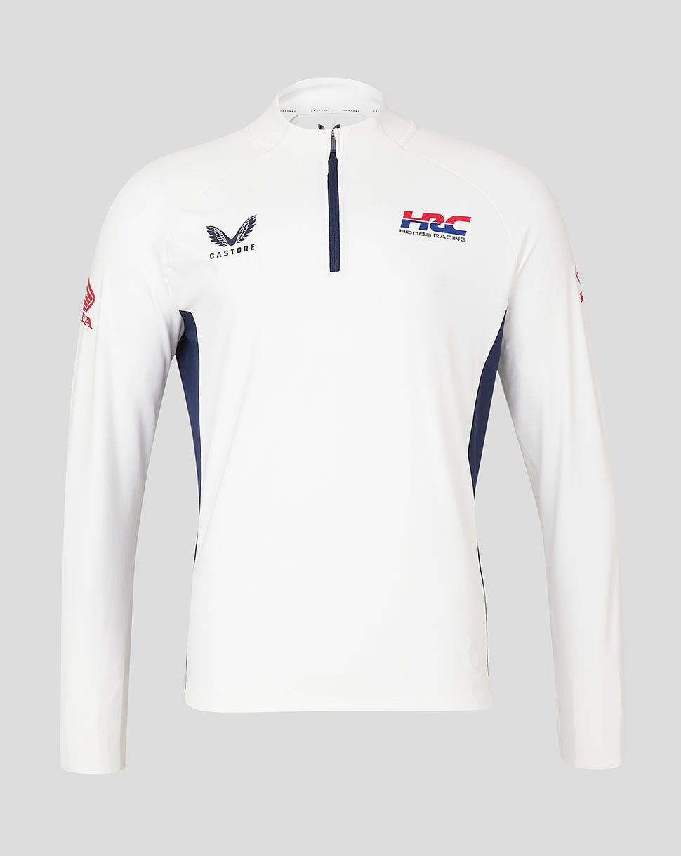 Unisex Honda Hrc Quarter Zip Top - Bright White