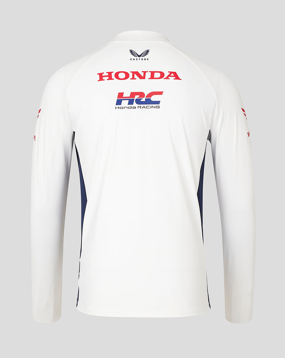 Unisex Honda Hrc Quarter Zip Top - Bright White