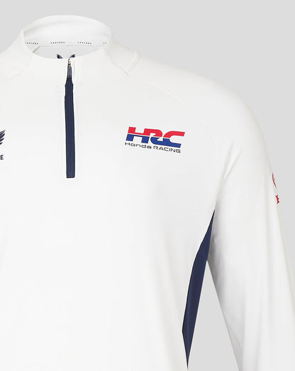 Unisex Honda Hrc Quarter Zip Top - Bright White