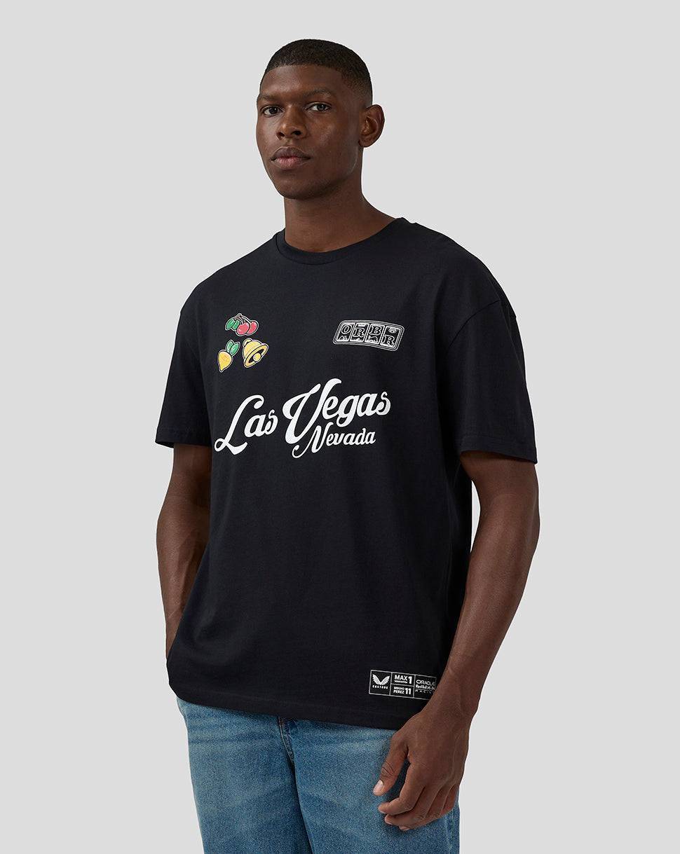 Oracle Red Bull Racing Unisex Las Vegas Kurzarm-T-Shirt - Caviar Black