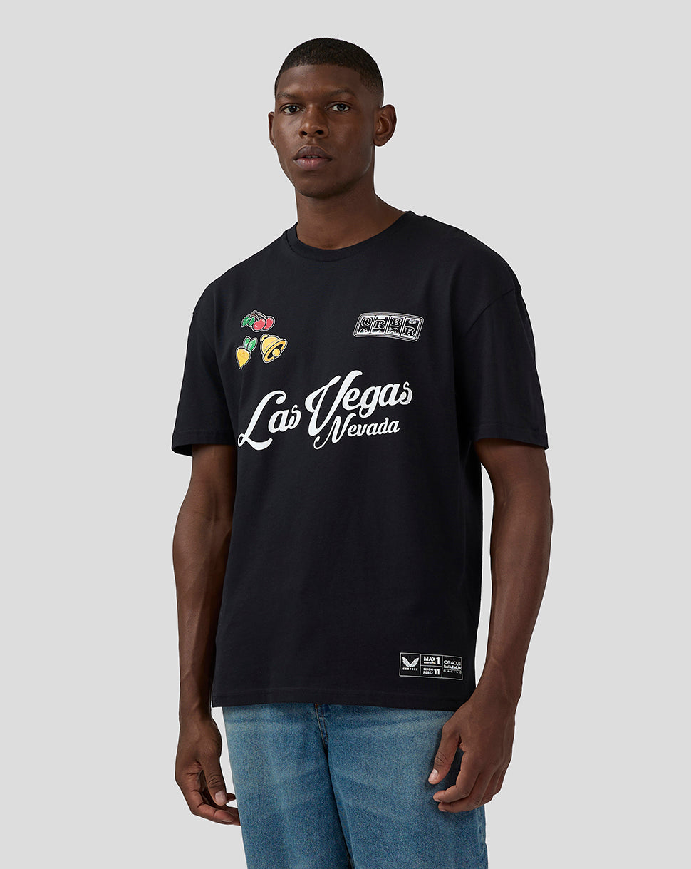 Oracle Red Bull Racing Unisex Las Vegas Kurzarm-T-Shirt - Caviar Black
