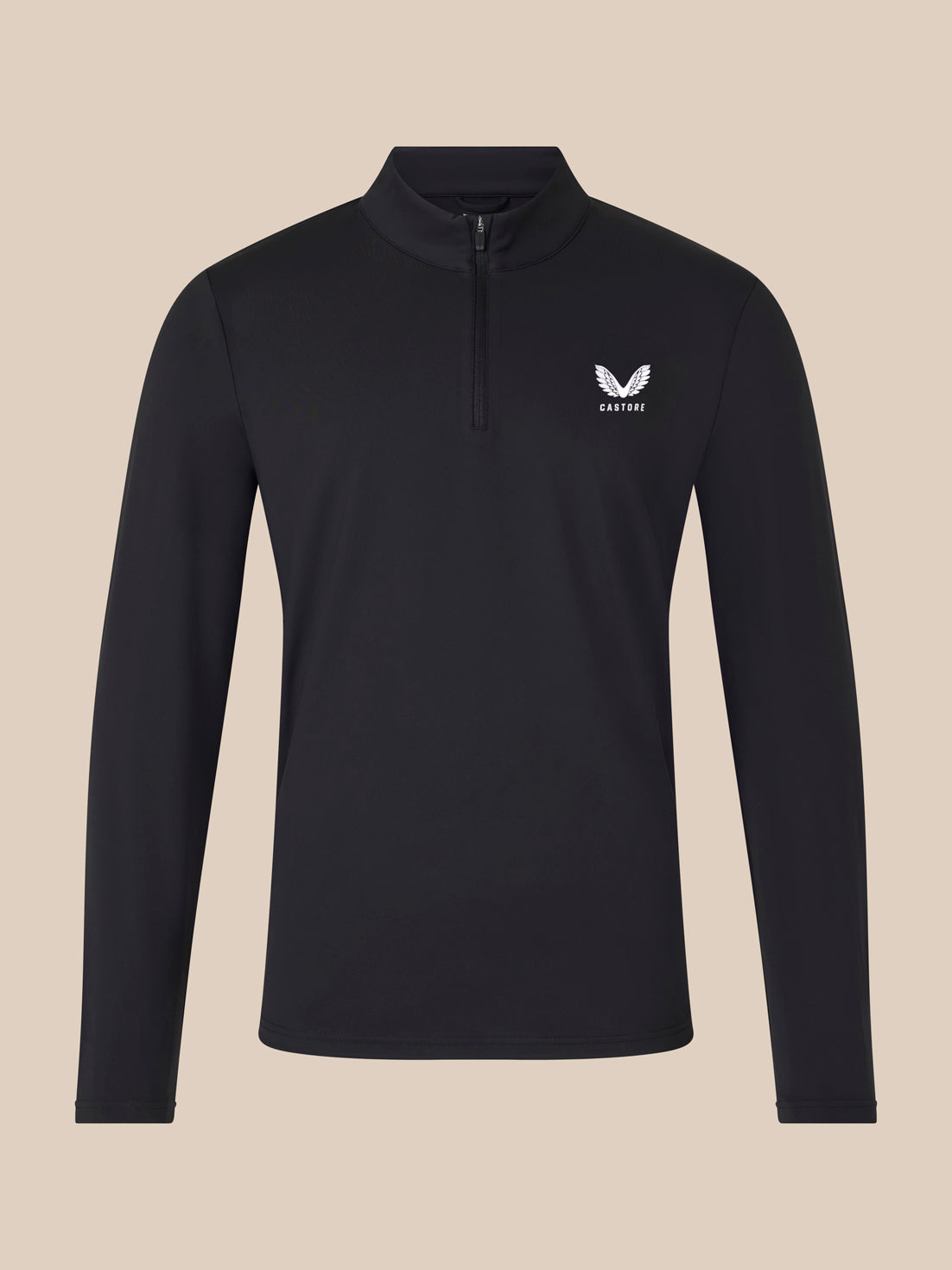 Unisex 1/4 zip – zwart/wit - Zwart/Wit