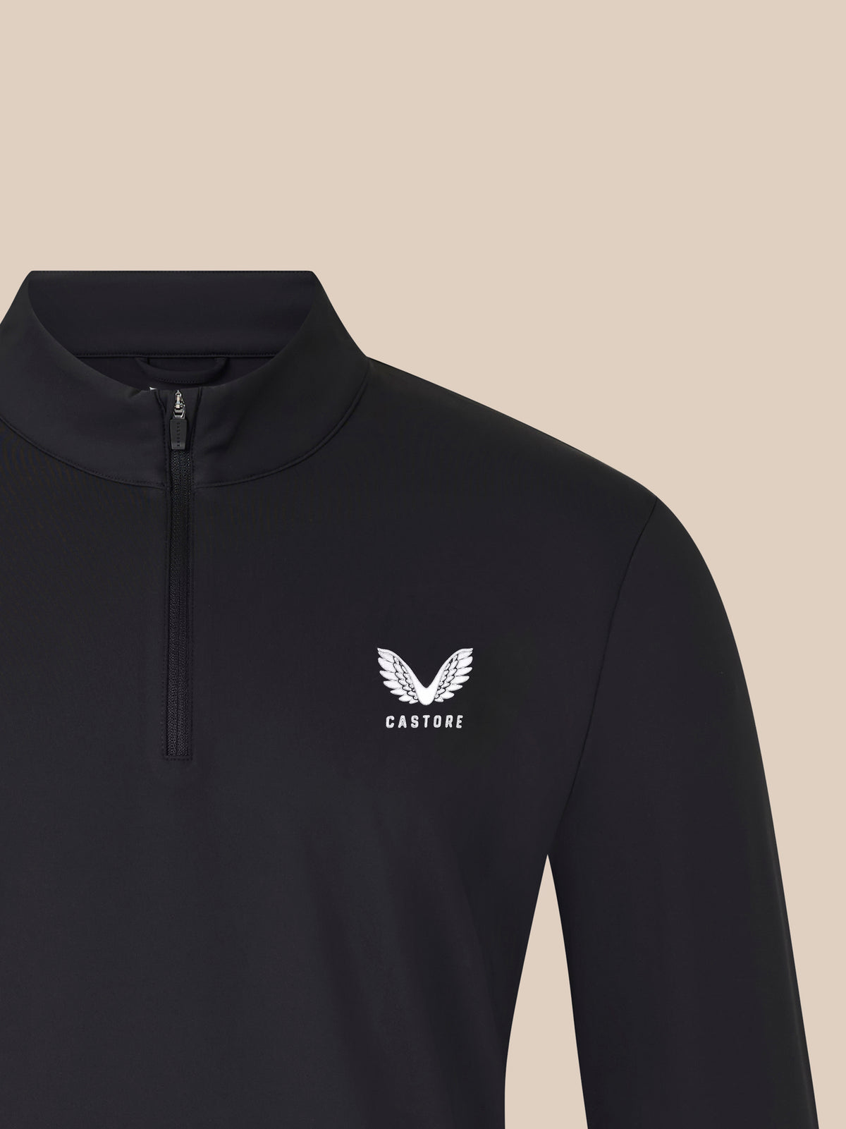 Unisex 1/4 zip – zwart/wit - Zwart/Wit