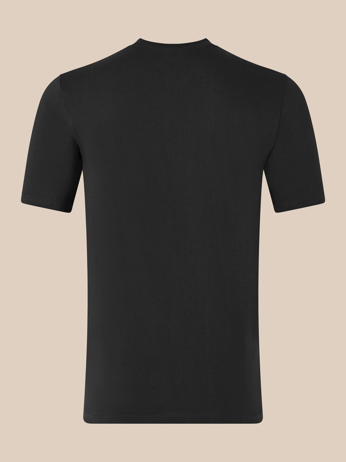 Unisex Kurzarm-Baumwoll-T-Shirt – Schwarz - Schwarz