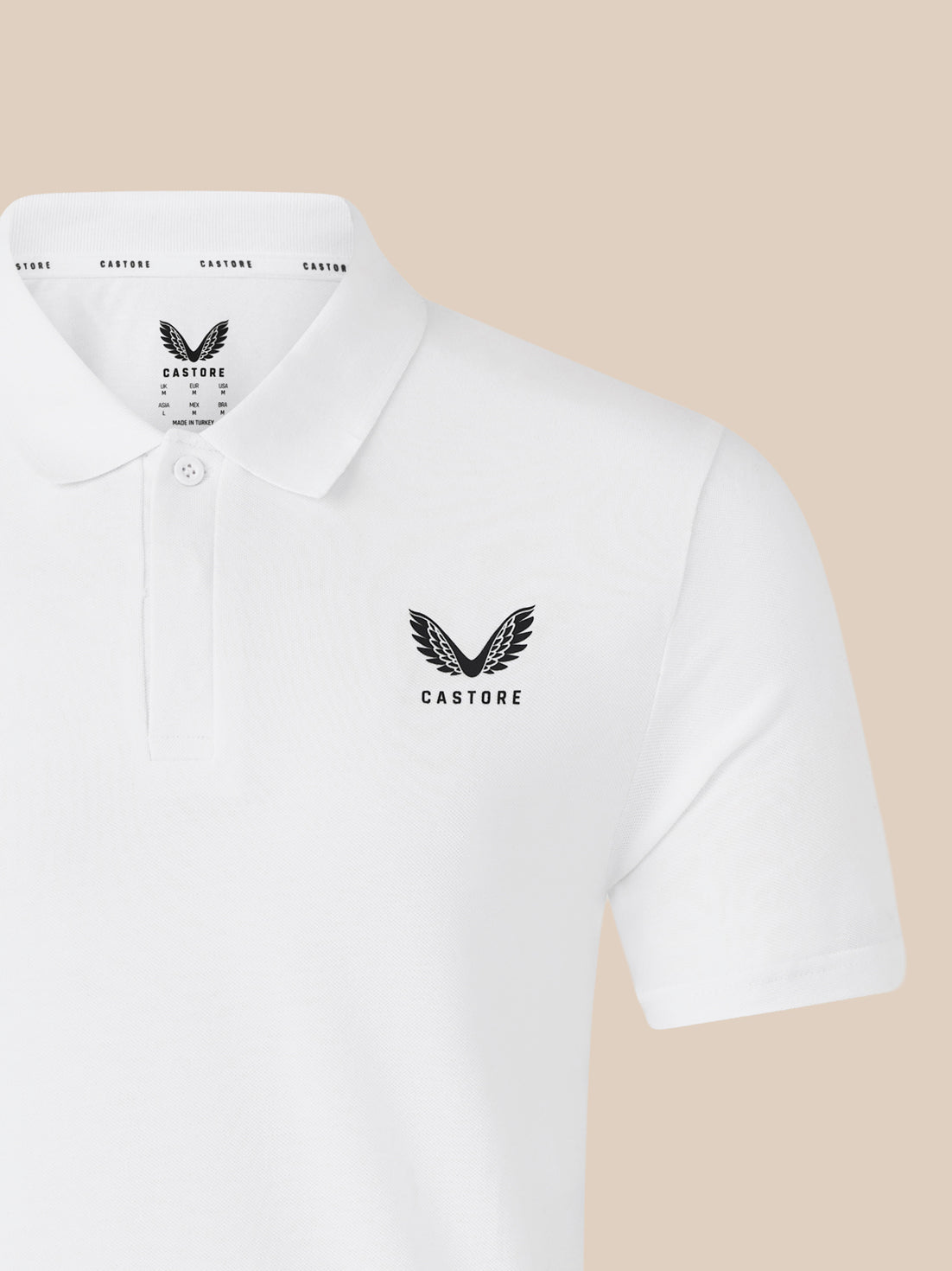 Polo de manga corta de hombre – Blanco - Blanco brillante