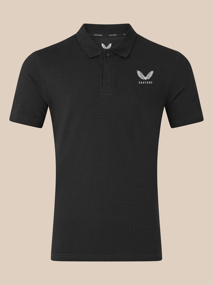 Unisex Short Sleeve Cotton Polo - Black