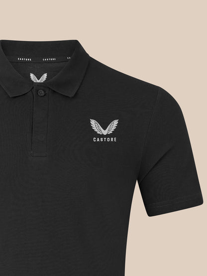Unisex Short Sleeve Cotton Polo - Black