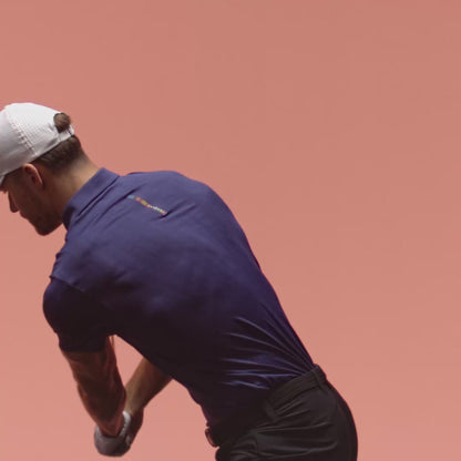 Men’s x Paul Smith Performance Engineered Knit Polo Top - Navy