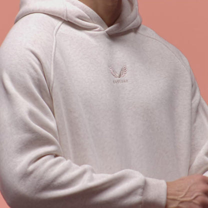 Men’s Adapt Long Sleeve Cotton Fleece Hoodie - Cream
