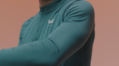 Apex Training 1/4 Zip Top - Aqua
