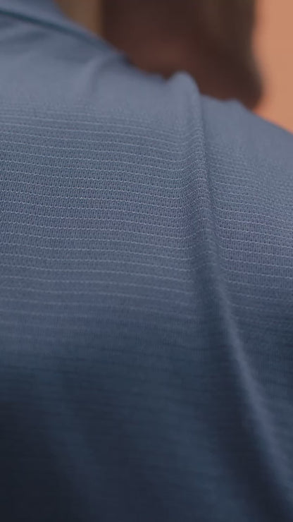 Men’S Golf Short Sleeve Pinnacle Varsity Polo Shirt – Midnight Navy
