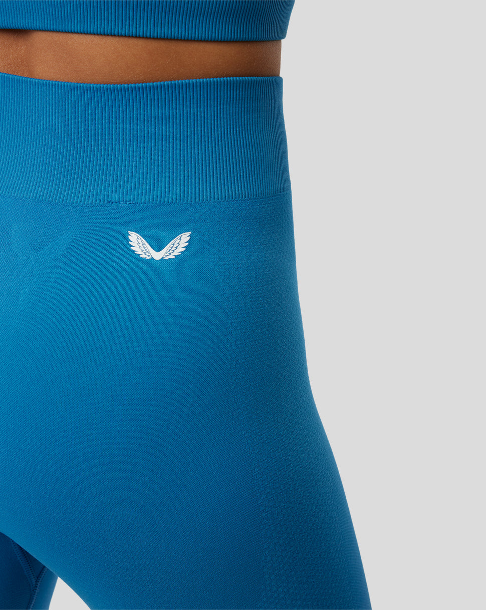 Dames Azuurblauw Active Seamless Shorts - Azure