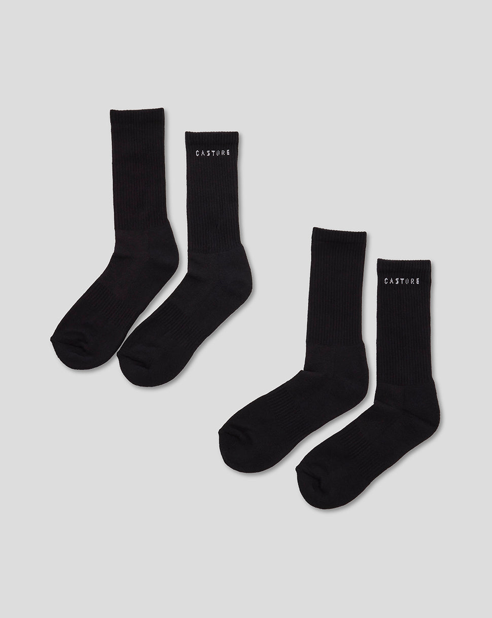 Black Crew Sock 2pk