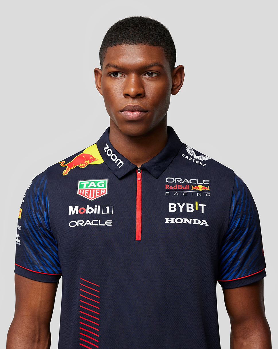 Men's Oracle Red Bull Racing Short Sleeve Polo Shirt - Night Sky