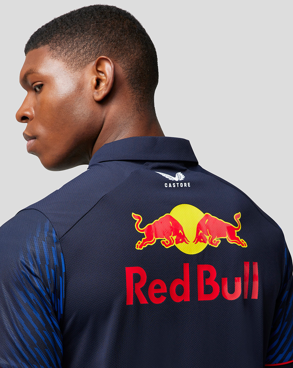 Oracle Red Bull Racing Mens Short Sleeve Polo Shirt Driver Max Verstappen - Night Sky