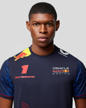 Oracle Red Bull Racing Mens T-Shirt Driver Max Verstappen - Night Sky