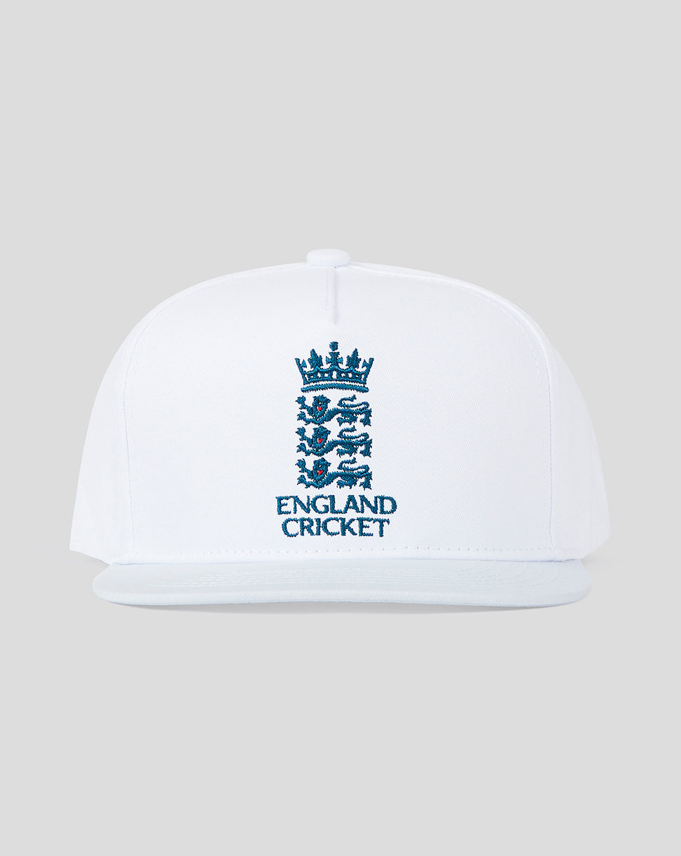 White Ecb Snapback Cap