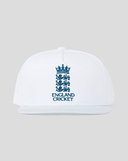 White Ecb Snapback Cap