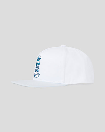 White Ecb Snapback Cap