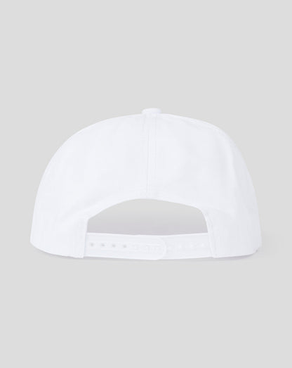 White Ecb Snapback Cap
