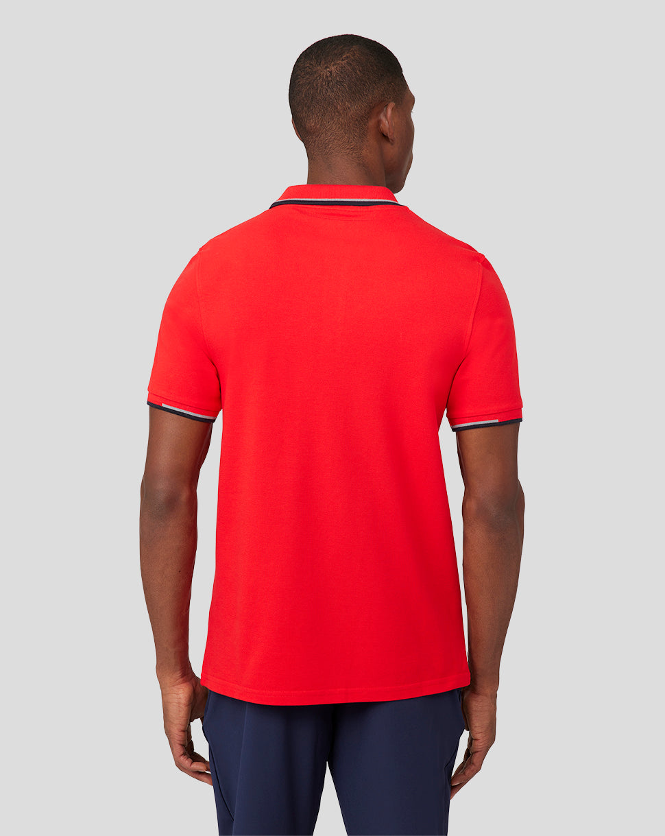 Oracle Red Bull Racing Unisex Core Poloshirt – Flammendes Scharlachrot - Flame Scarlet