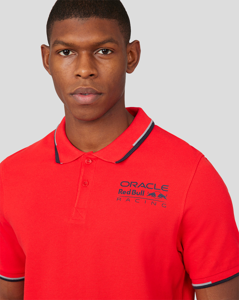 Oracle Red Bull Racing Unisex Core Poloshirt – Flammendes Scharlachrot - Flame Scarlet