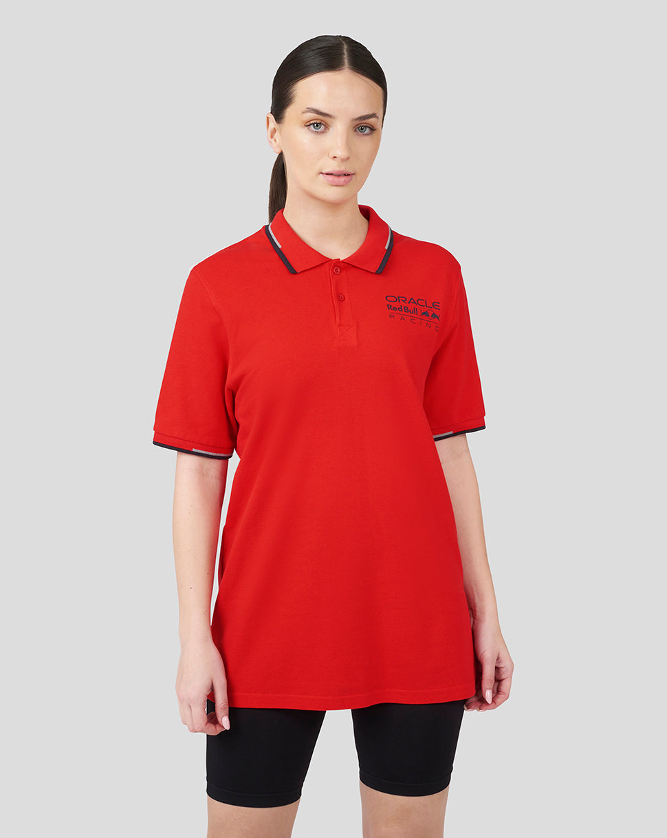 Oracle Red Bull Racing Unisex Core Poloshirt – Flammendes Scharlachrot - Flame Scarlet