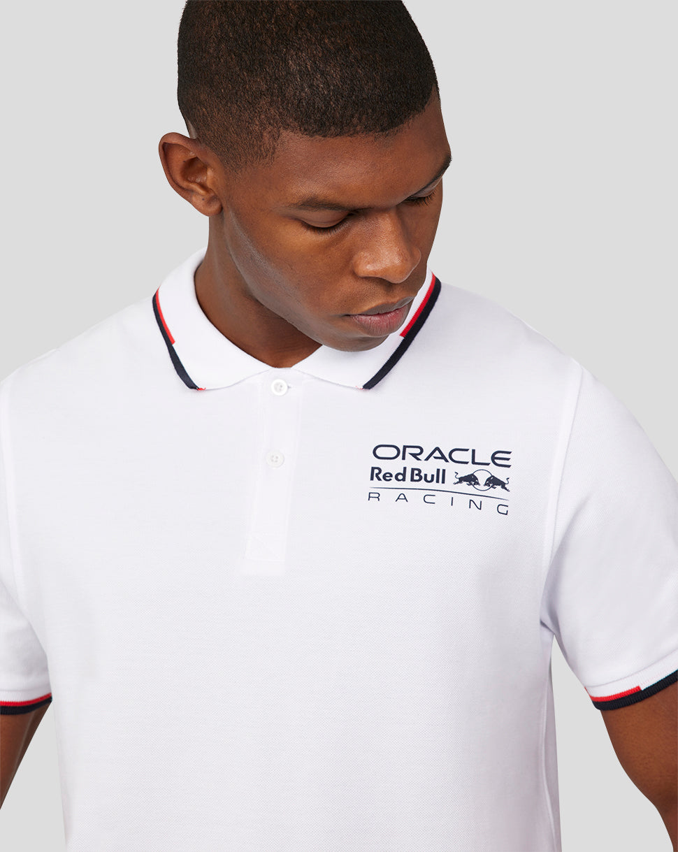 Oracle Red Bull Racing Unisex Core Poloshirt – Weiss - Weiss