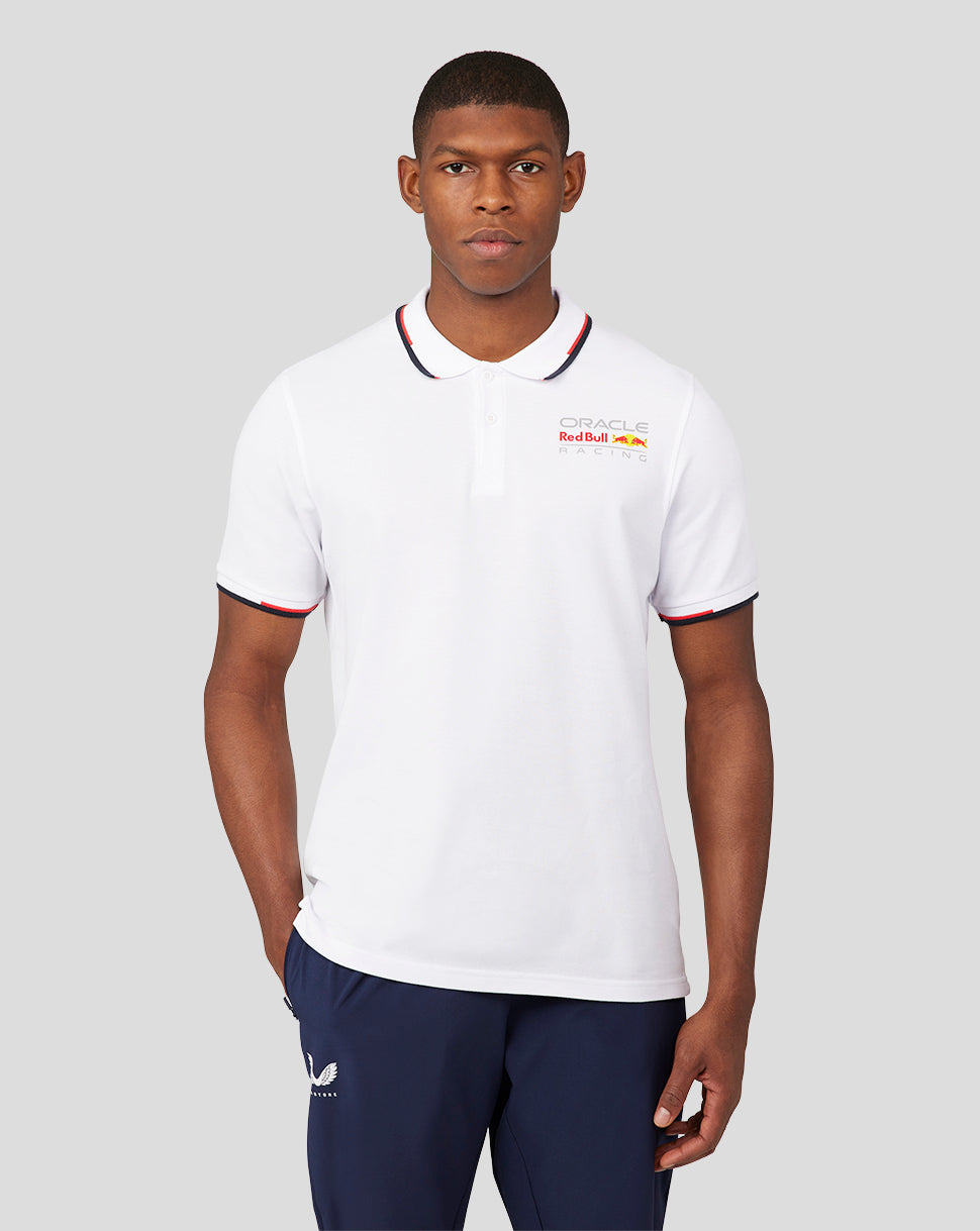 Polo Oracle Red Bull Racing Unisex Core Full Colour Logotipo – Blanco - Blanco
