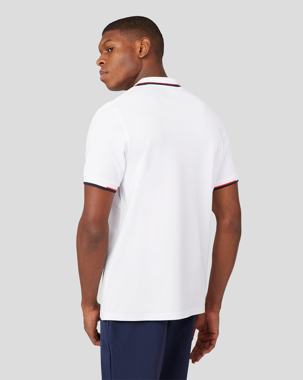 Polo Oracle Red Bull Racing Unisex Core Full Colour Logotipo – Blanco - Blanco