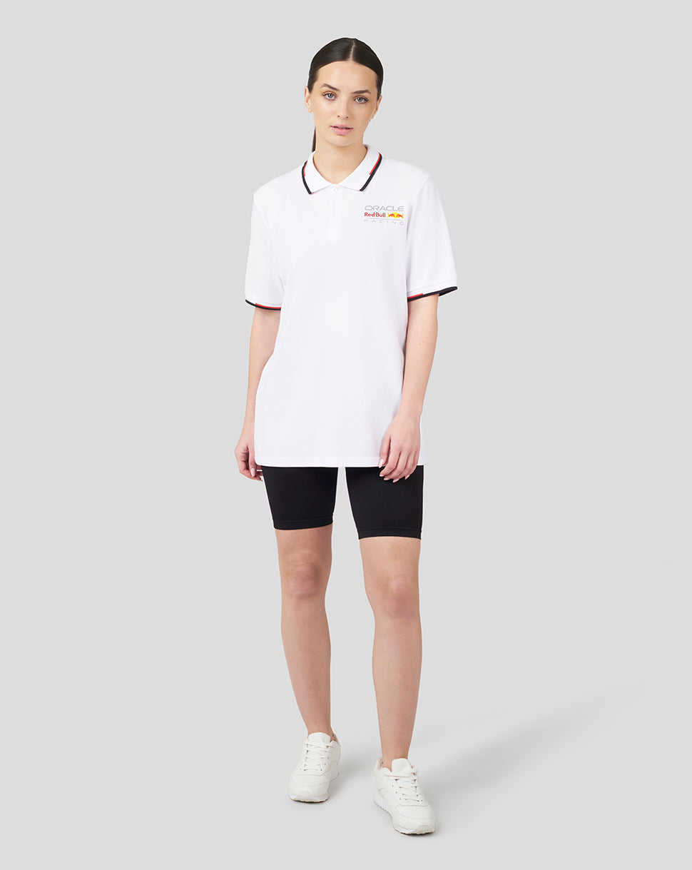 Polo Oracle Red Bull Racing Unisex Core Full Colour Logotipo – Blanco - Blanco