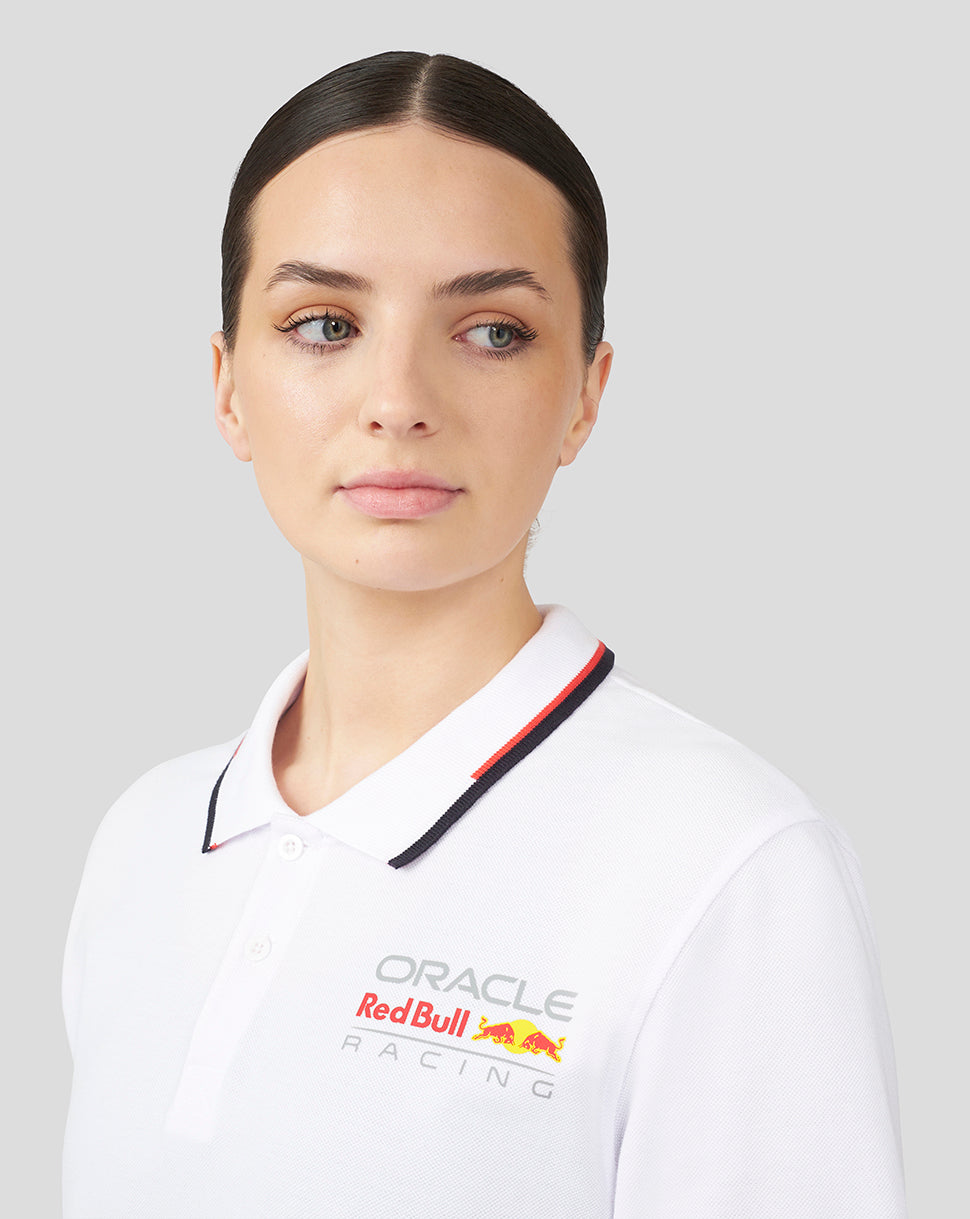 Polo Oracle Red Bull Racing Unisex Core Full Colour Logotipo – Blanco - Blanco