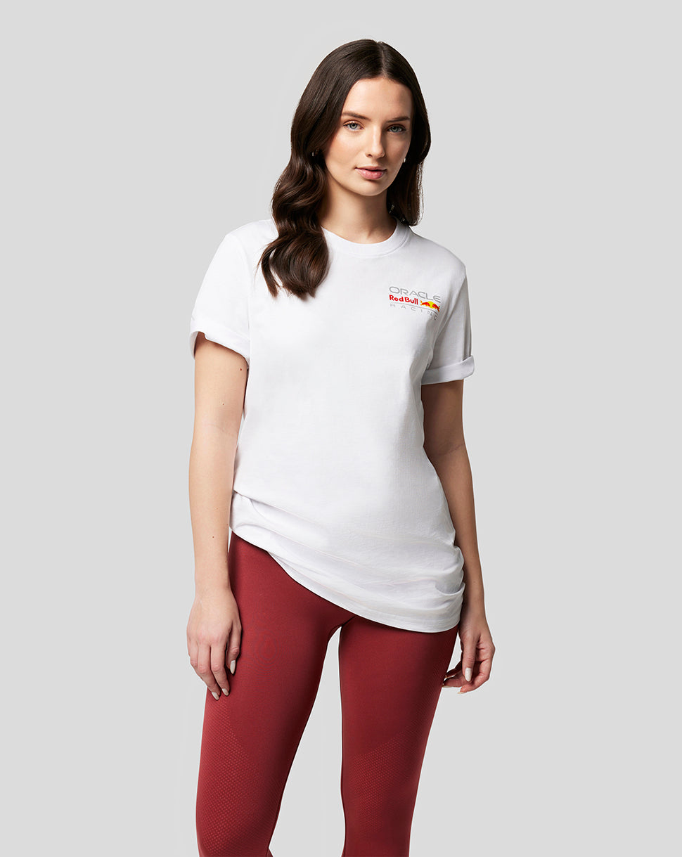Oracle Red Bull Racing Unisex Core T-Shirt Full Colour Logo – Weiss - Weiss