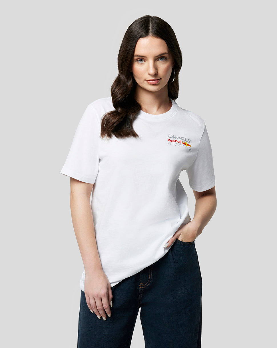 Oracle Red Bull Racing Unisex Core T-Shirt Full Colour Logo – Weiss - Weiss